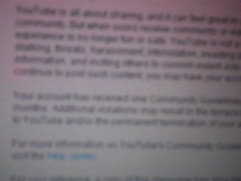 Community Guidelines Strike Update