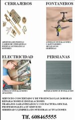 cerrajeros fontaneros 608465555 24h urgencias la alberca murcia persianas electricistas