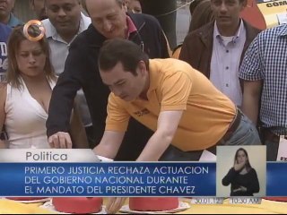 Primero Justicia presentó las tortas puestas del gobierno