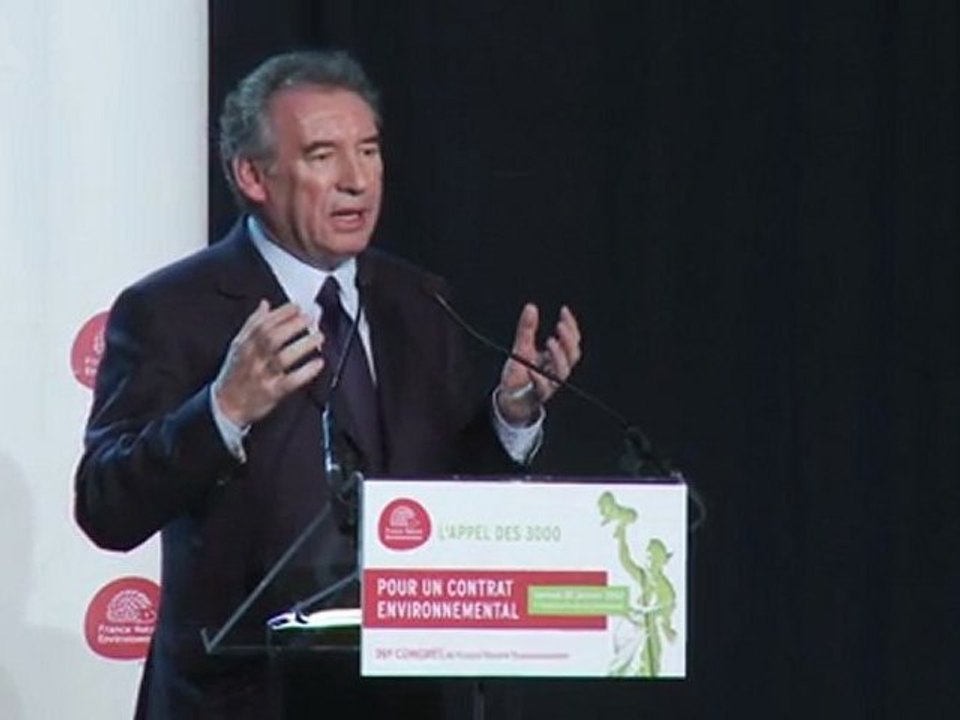 Intervention de François Bayrou au congrès de France Nature Environnement