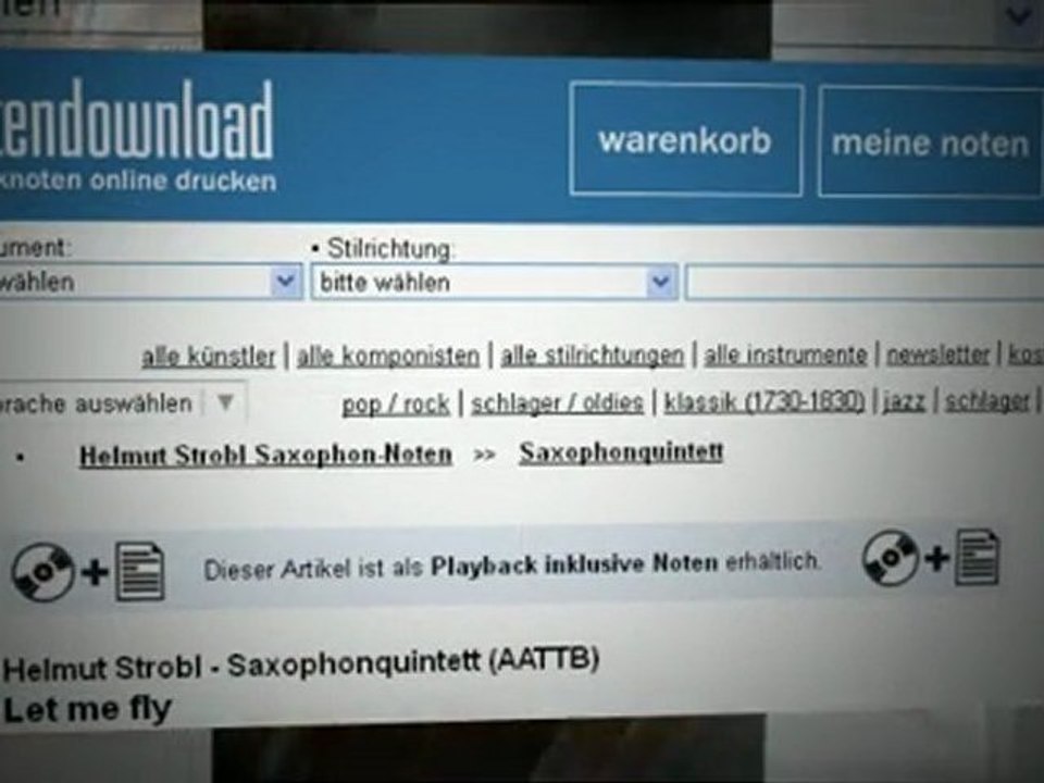 Noten für saxophonquintett  online speichern und drucken (pdf) - notendownload.com