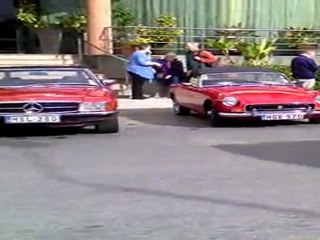 Classic Cars outside Hotel Santana in Qawra, Malta