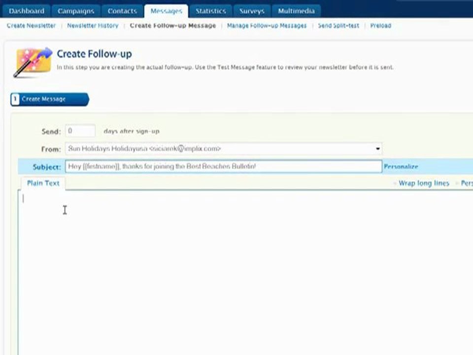 Create Email Marketing Campaigns