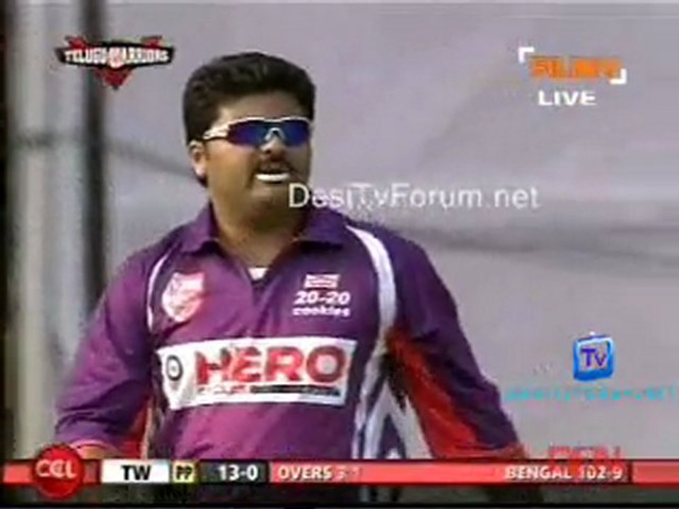 Bengal Tigers vs.Telugu Warriors-Telugu Warriors Inning-Ov03-04