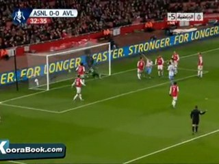 هدف أستون فيلا الأول فى أرسنال