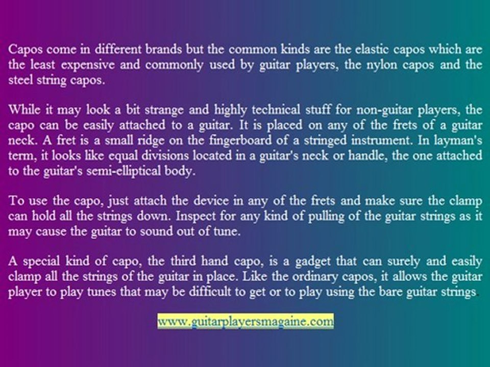 What Is A CAPO