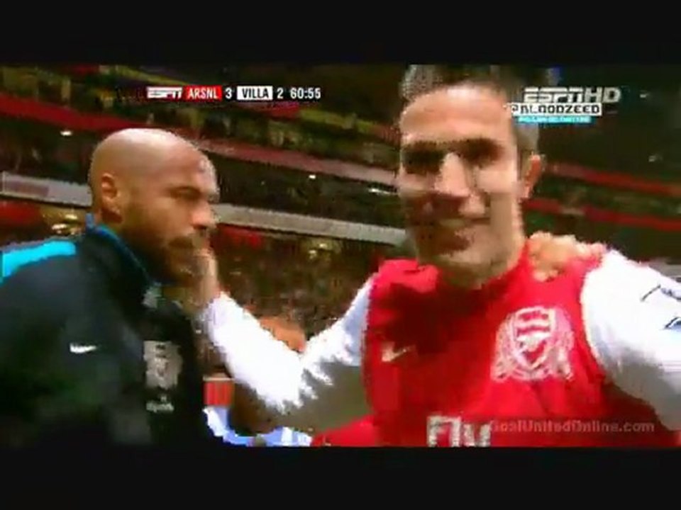 Arsenal vs Aston Villa 3:2 Robin van Persie