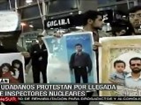 Iraníes protestan por llegada de inspectores nucleares
