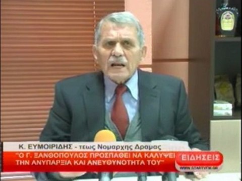 Ο Γ. Ξανθόπουλος προσπαθεί να καλύψει την ανυπαρξία και την ανευθυνότητα του