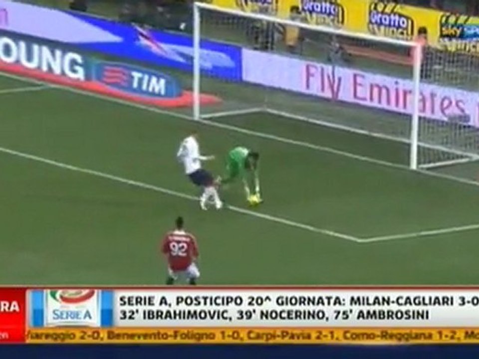 MILAN-CAGLIARI 3-0  AMPIA SINTESI  SKY  - 29.01.2012 *TONYPARYCHANNEL*