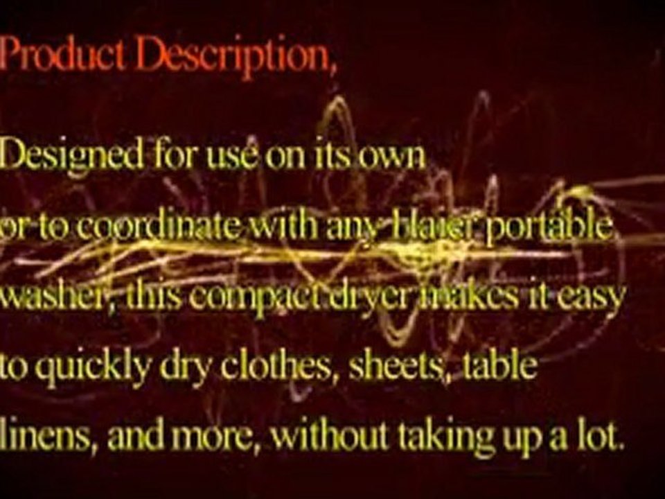 Haier Cubic Foot Compact Tumble Vented Dryer