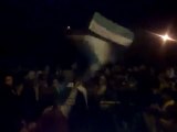 فري برس   مظاهرة برزة عروس دمشق نصرة للمناطق المنكوبة 28 1 2011
