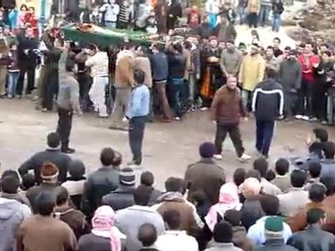 فري برس حمص الحولة المحتلة تشييع الشهيد عدنان الابراهيم 28 1 2012