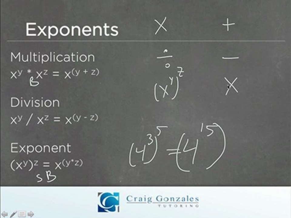 SAT Exponents