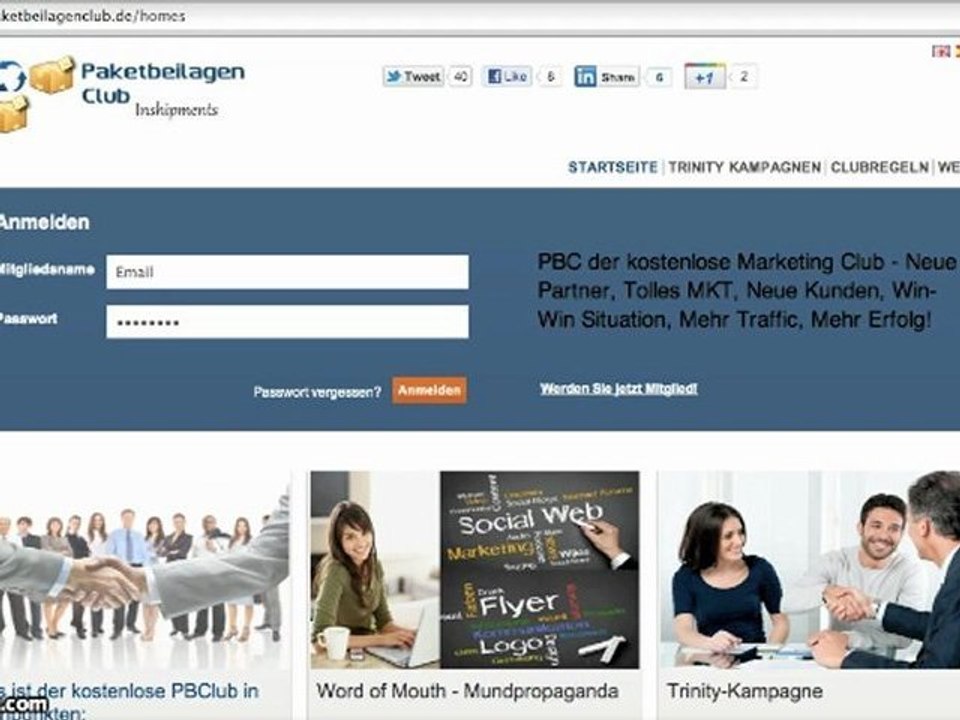 Paketbeilagen club introduction free of charge