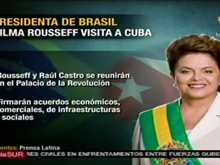 Dilma Rousseff inició gira por Cuba y Haití