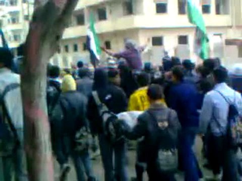 فري برس ريف دمشق عرطوز طلابية ابناء الجولان المُباع 29 1 2012