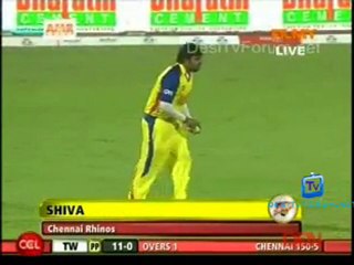 Telugu Warriors vs.Chennai Rhinos-Telugu Warriors Inning Ov01-02
