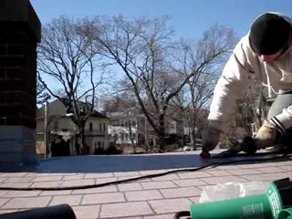 Flat Roofing Membrane with Shingles Texture