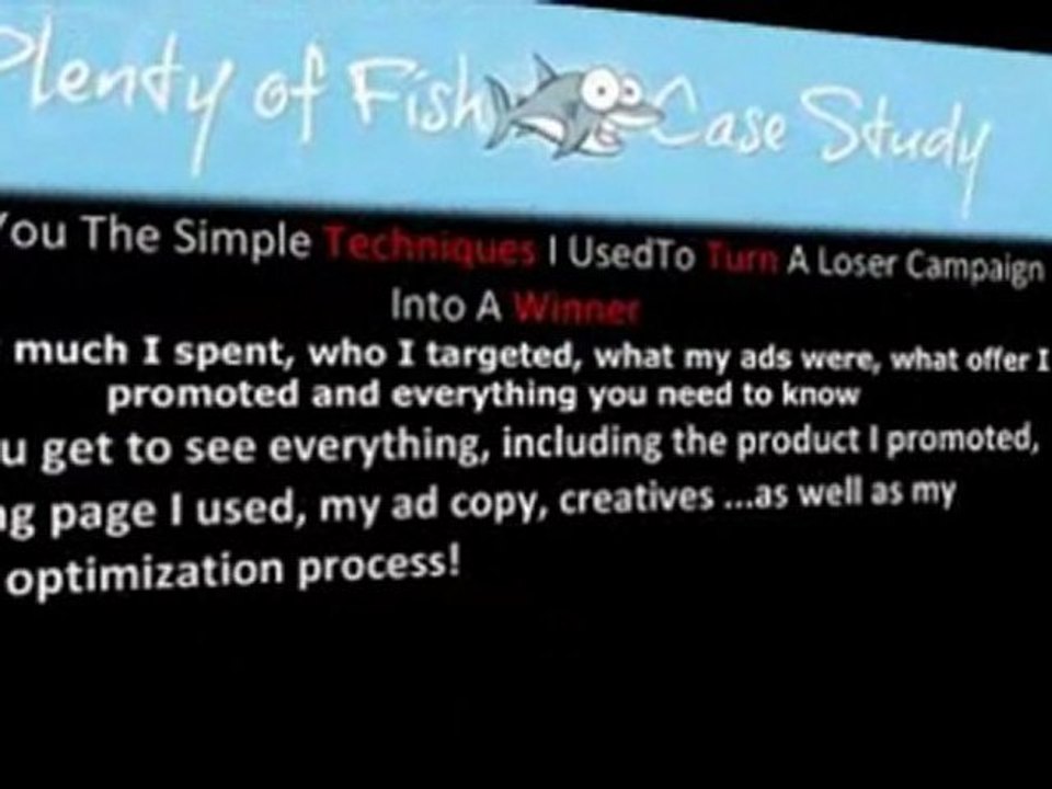 Clickbank With Plenty of Fish Advertising Platforms  VIDEO Case Study- NOOB friendly