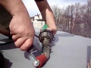 PVC Flat Roof Installation Hot Air Welding