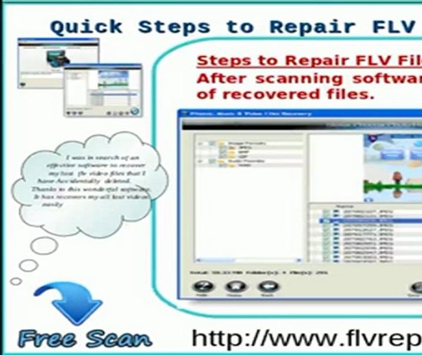 FLV Repair: Repair FLV files for easy accessing