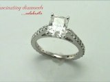 Cushion Cut Diamond Engagement Ring In Cathedral Pave Setting