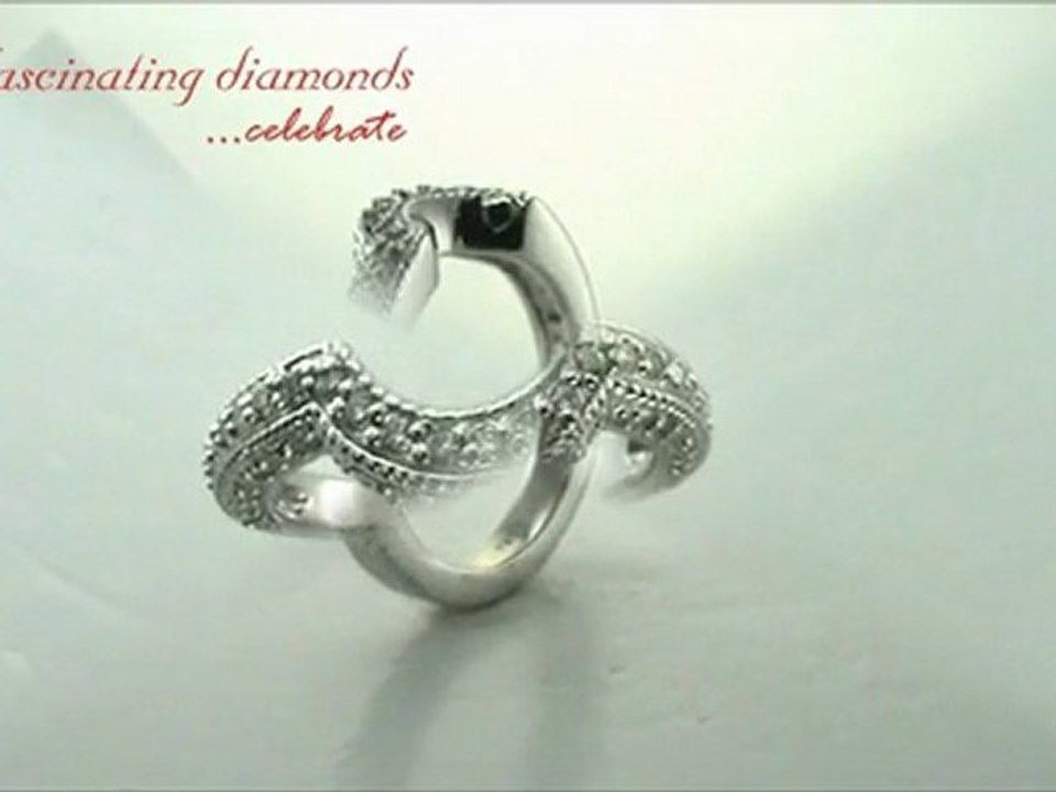 Round Diamond Anniversary Band With Milgrains In Pave Set