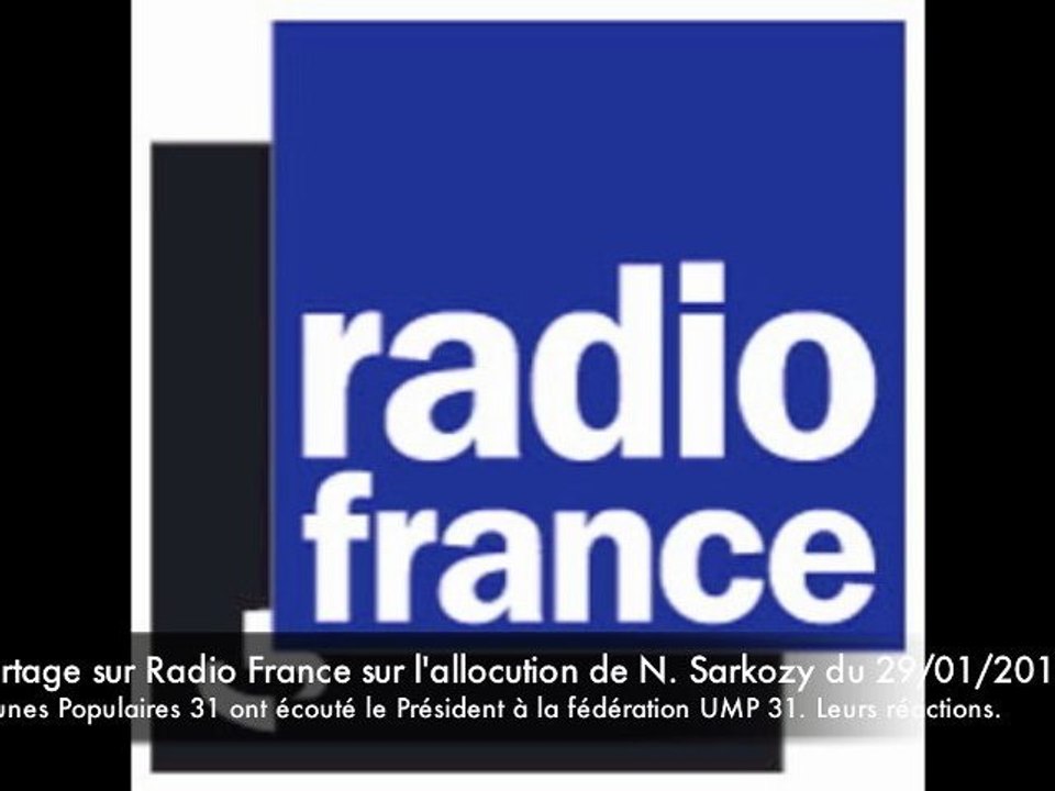 Reportage de Radio France (30 janvier 2012) sur l'intervention télévisée du Président du 29/01/2012