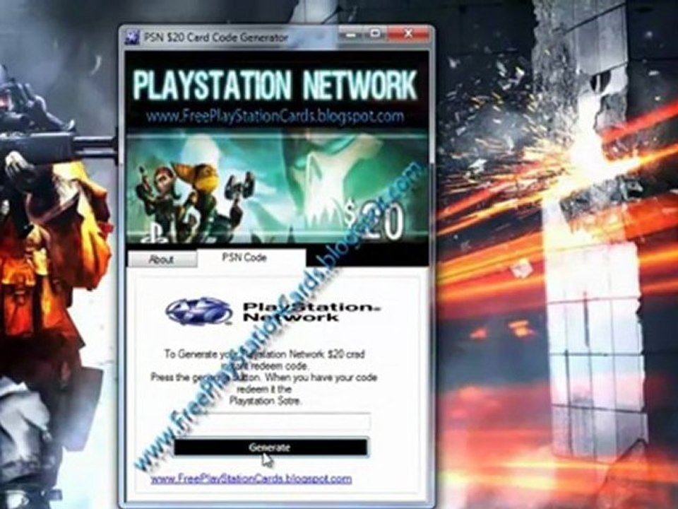 How to download Playstation Network PS3 PSN Card Generator 20$ Legit Updated 2012