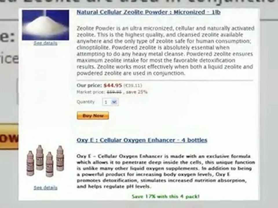 Liquid Zeolite for Heavy Metal Detox