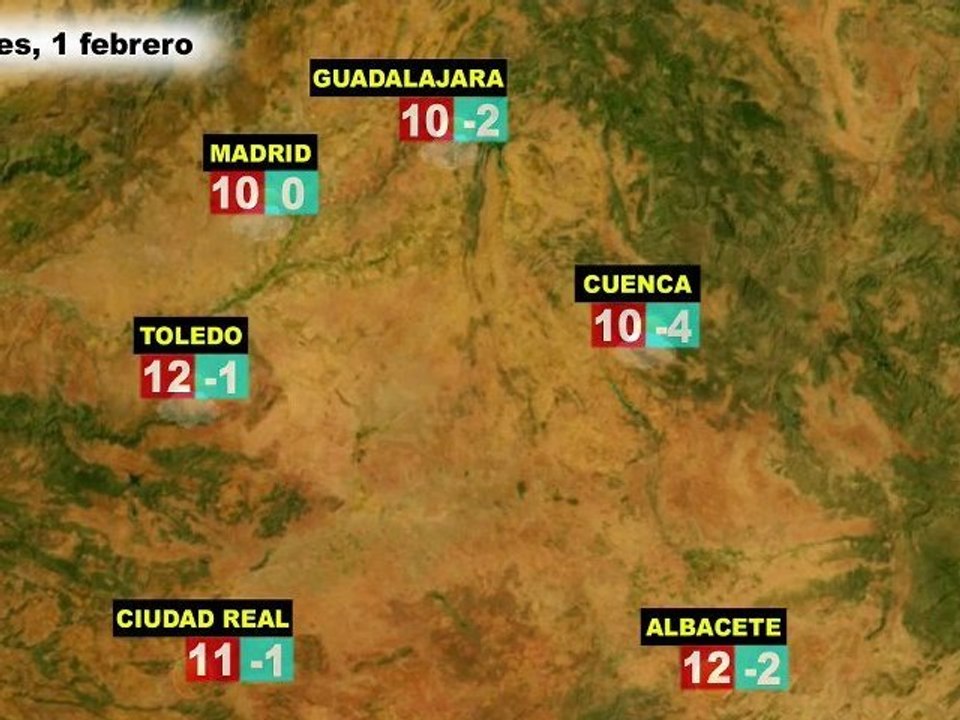 El tiempo en España por CCAA, el martes 31 de enero y el miércoles 1 de febrero