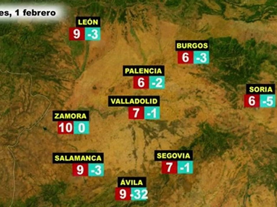 El tiempo en España por CCAA, el martes 31 de enero y el miércoles 1 de febrero