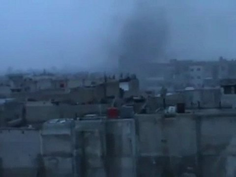 فري برس حمص تعرض حي كرم الزيتون للقصف 30 1 2012