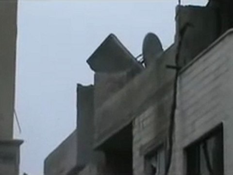 فري برس حمص الرستن تدمير المنازل بدبابات 30 1 2012