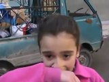 فري برس   حمص كرم الزيتون طفلة تبكي الحجر تم تهجيرهم 30 1 2012