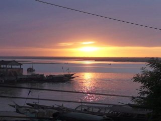 Coucher de soleil sur le fleuve Niger à Mopti