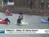 FINALE 2 (200m) K1 DAME SENIOR - REGATE INTERNATIONALE DU PAS-DE-CALAIS 2012