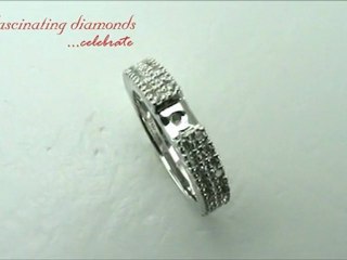 Round Cut Semi Mount Engagement Ring Setting With Pave Set