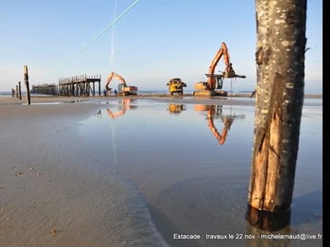 Déconstruction de l'estacade de Saint-Jean-de-Monts