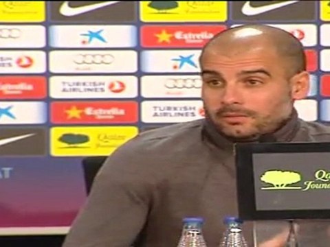 Guardiola cree que el Barcelona es modélico y espera al Valencia como una eliminatoria de Liga de Campeones.