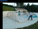 ouverture abri de piscine telescopique abrinoval