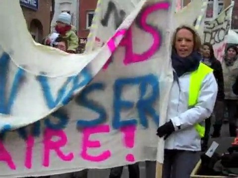 Bailleul : Manifestation des parents d'élèves de l'école Thyl-Decoster