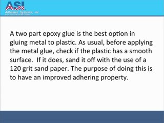 Metal Epoxy – Finding The BestSolvent ForGluingAdhering Metals