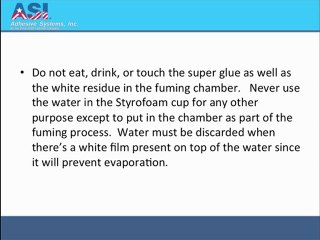 Cyanoacrylate Super Glue Fuming: Simple Rules For Safety