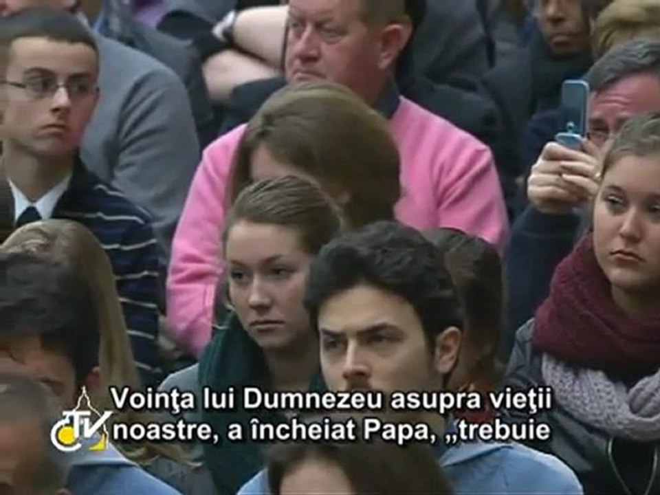 Benedict al XVI-lea: Dacă urmează voinţa lui Dumnezeu, omul este liber