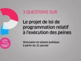 [Questions sur] Le projet de loi de programmation relatif à l'exécution des peines