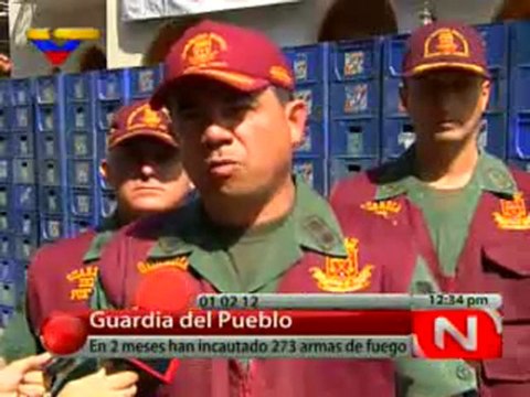 (VIDEO) Más de 270 armas han sido incautadas por la Guardia del Pueblo en 2 meses