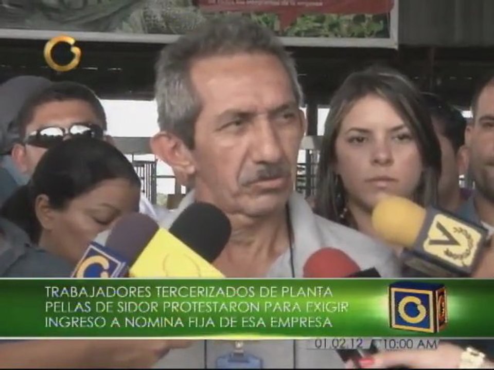 Tercerizados de planta pellas en Sidor en paro
