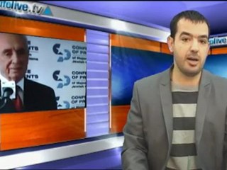 شمعون بيرس يتحدث عن المظاهرات في ايران